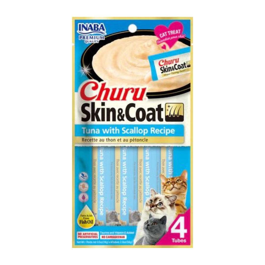 Churu skin&coat tuna with scallop, , large image number null